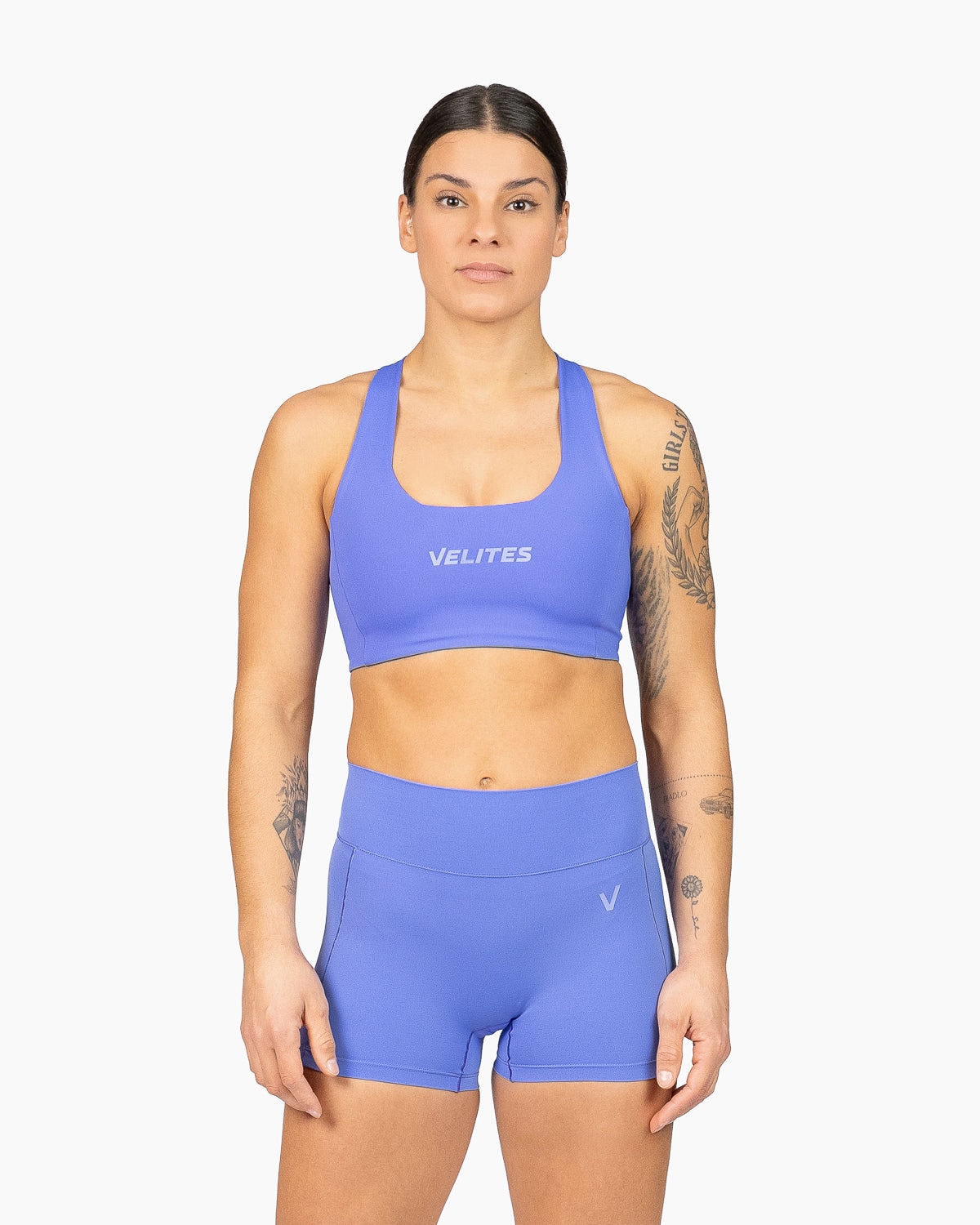 Imagen 0 de Leggins cortos para entrenamiento mujer Velites Azul eléctrico