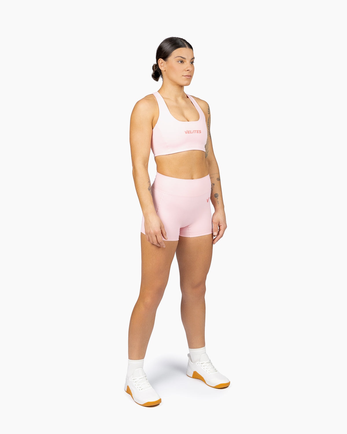 Leggins cortos para entrenamiento mujer Velites - Rosa chicle Rosa chicle-1