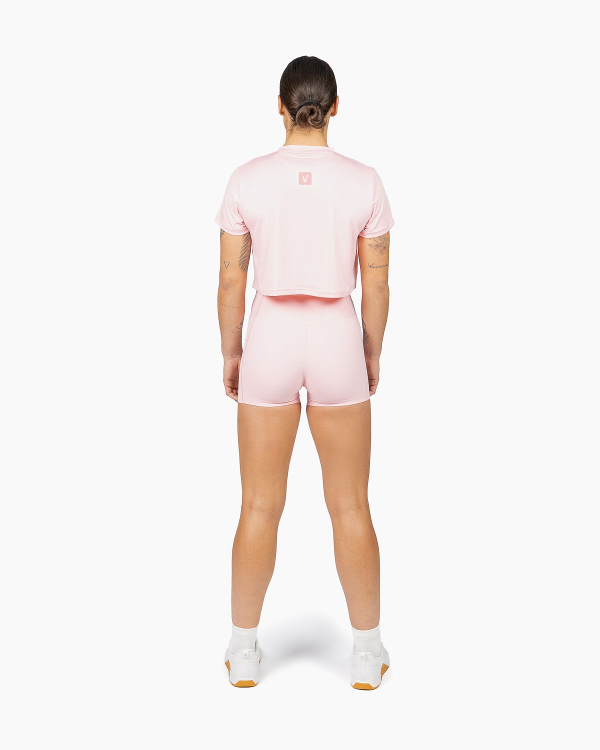 Leggins cortos para entrenamiento mujer Velites - Rosa chicle Rosa chicle-5