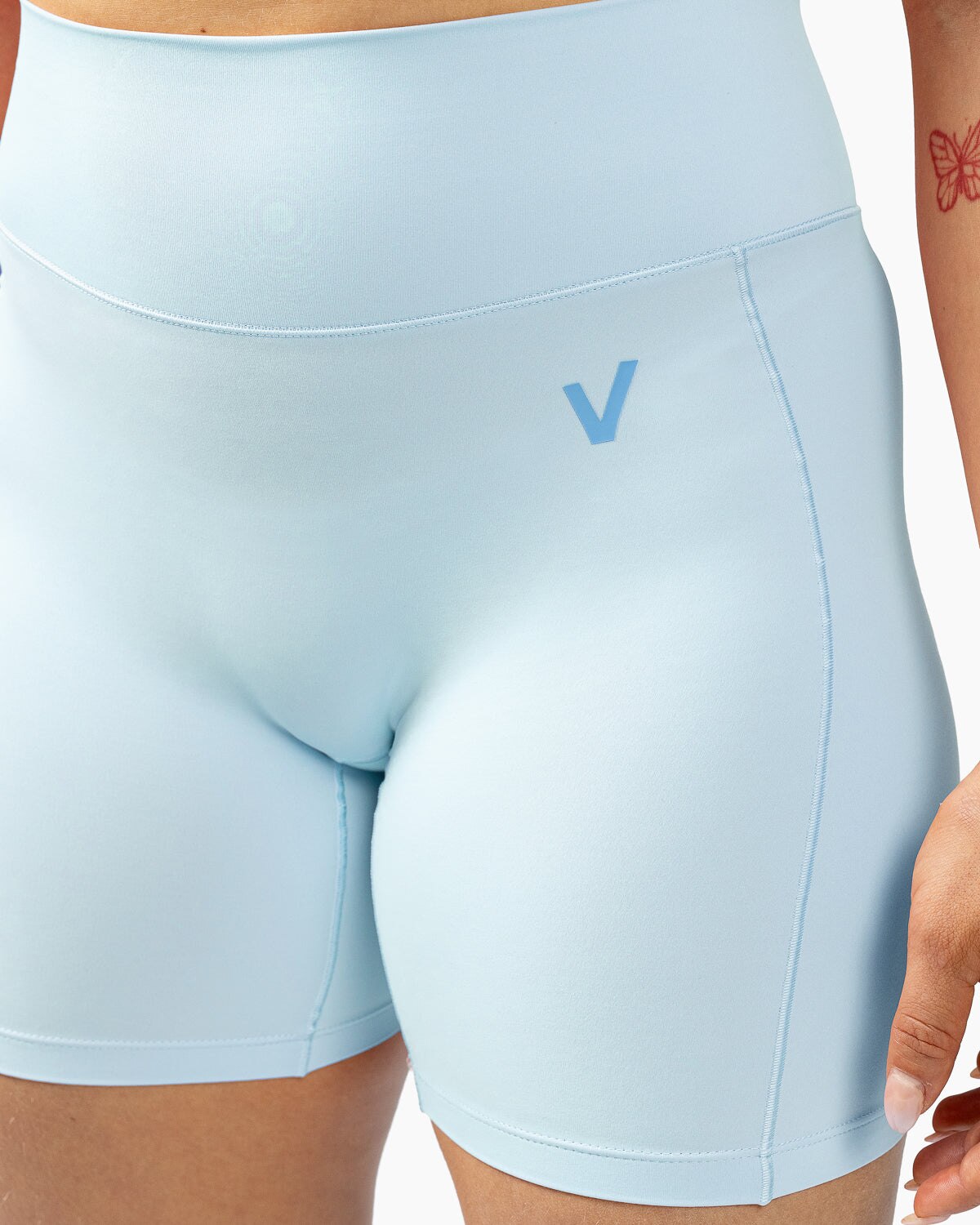 Imagen 5 de Leggins medios para entrenamiento mujer Velites - Azul claro Azul claro