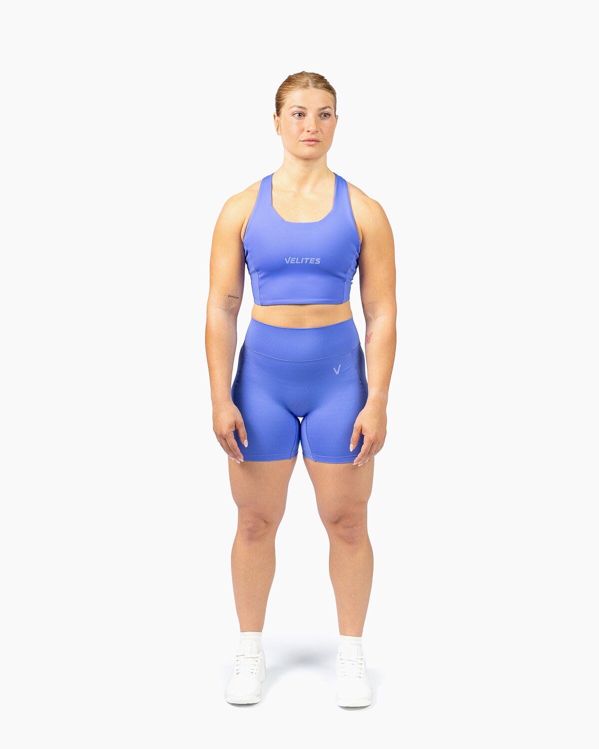 Imagen 1 de Leggins medios para entrenamiento mujer Velites - Azul eléctrico Azul eléctrico