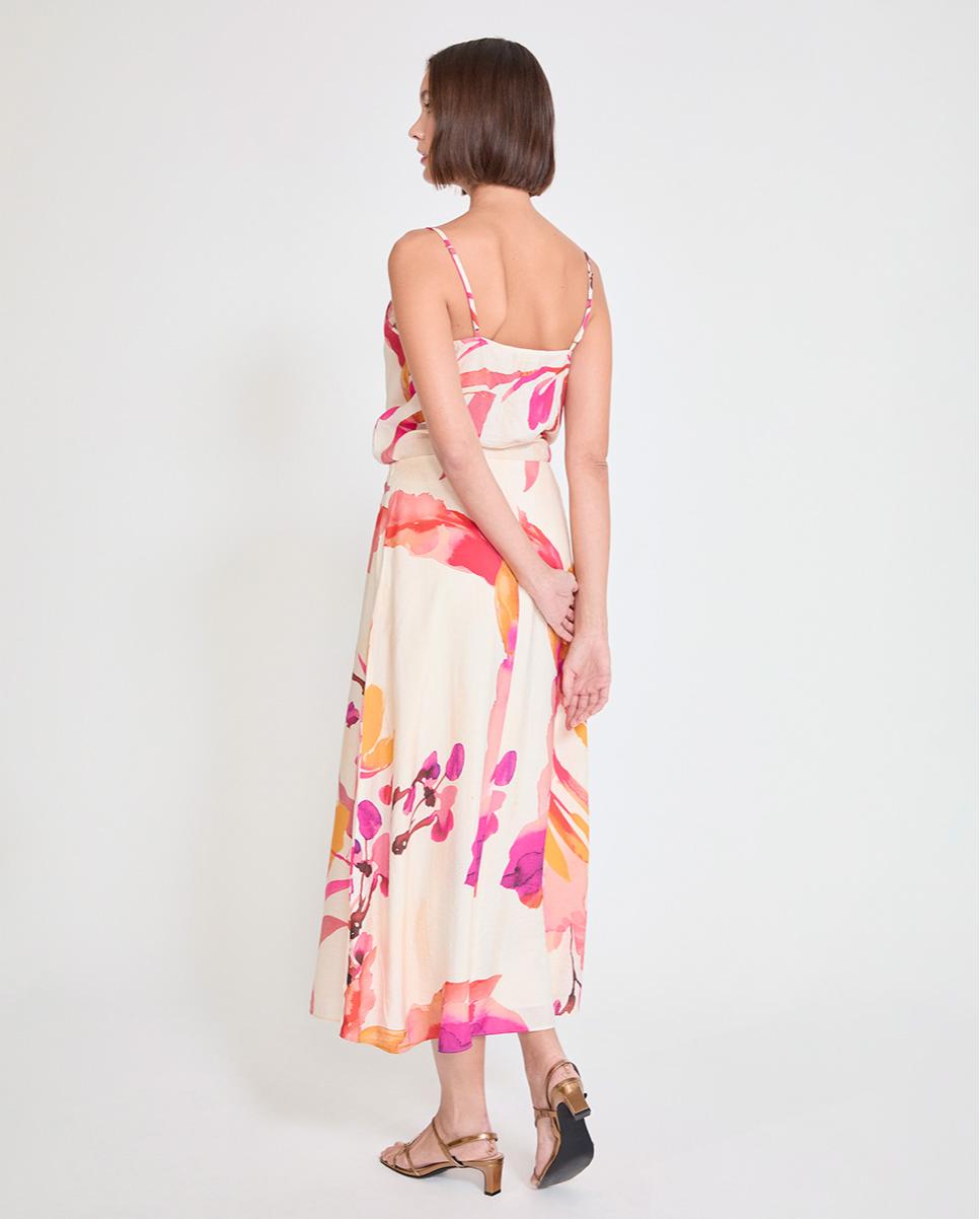 Falda midi con print floral - Lola Casademunt - Multicolor Multicolor-5