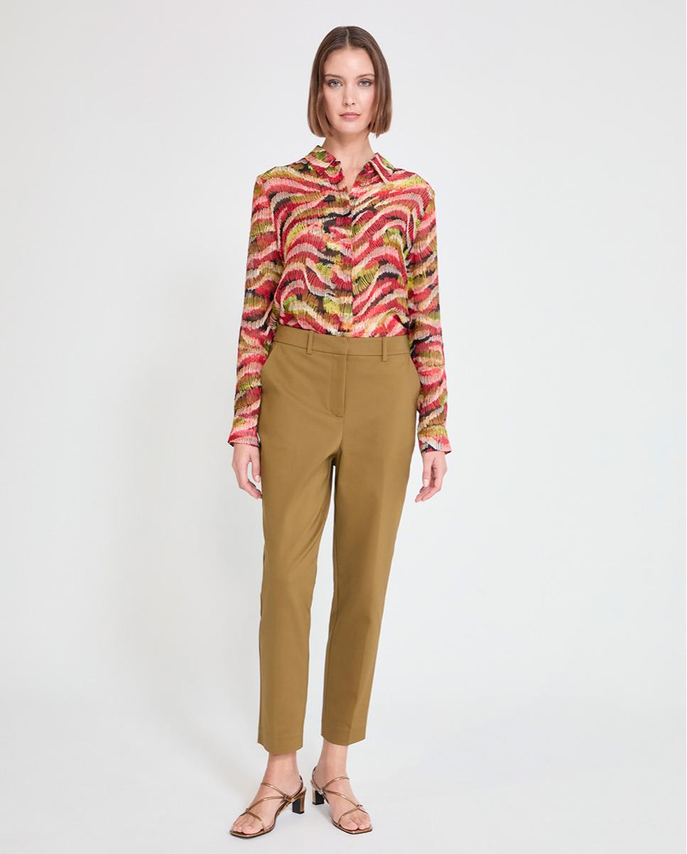 Lola Casademunt - Pantalón recto de mujer cinta logo en la cintura.