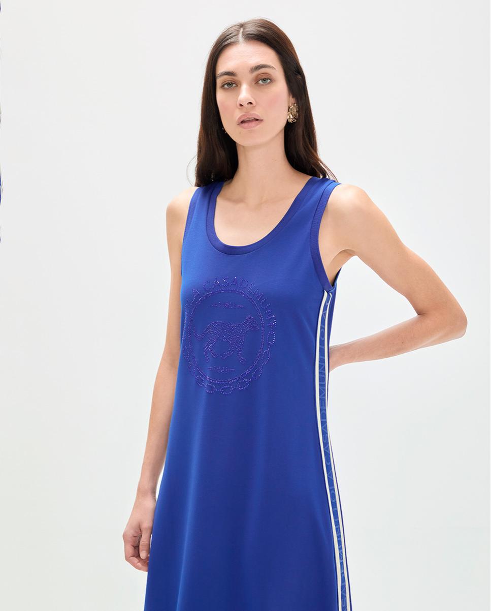 Vestido largo rosco y cintas laterales - Lola Casademunt - Azul royal Azul royal-3