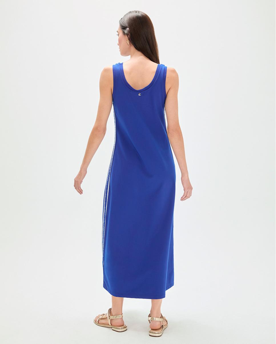 Vestido largo rosco y cintas laterales - Lola Casademunt - Azul royal Azul royal-4