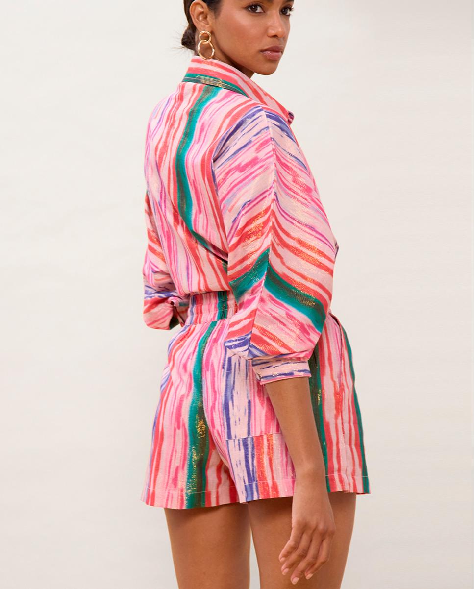 Short de mujer de rayas con lurex - Lola Casademunt - Multicolor Multicolor-2