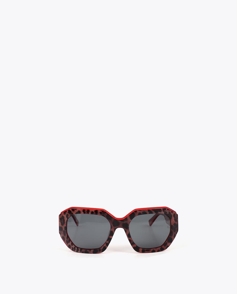 Gafas de sol de mujer bicolor en forma rectangular