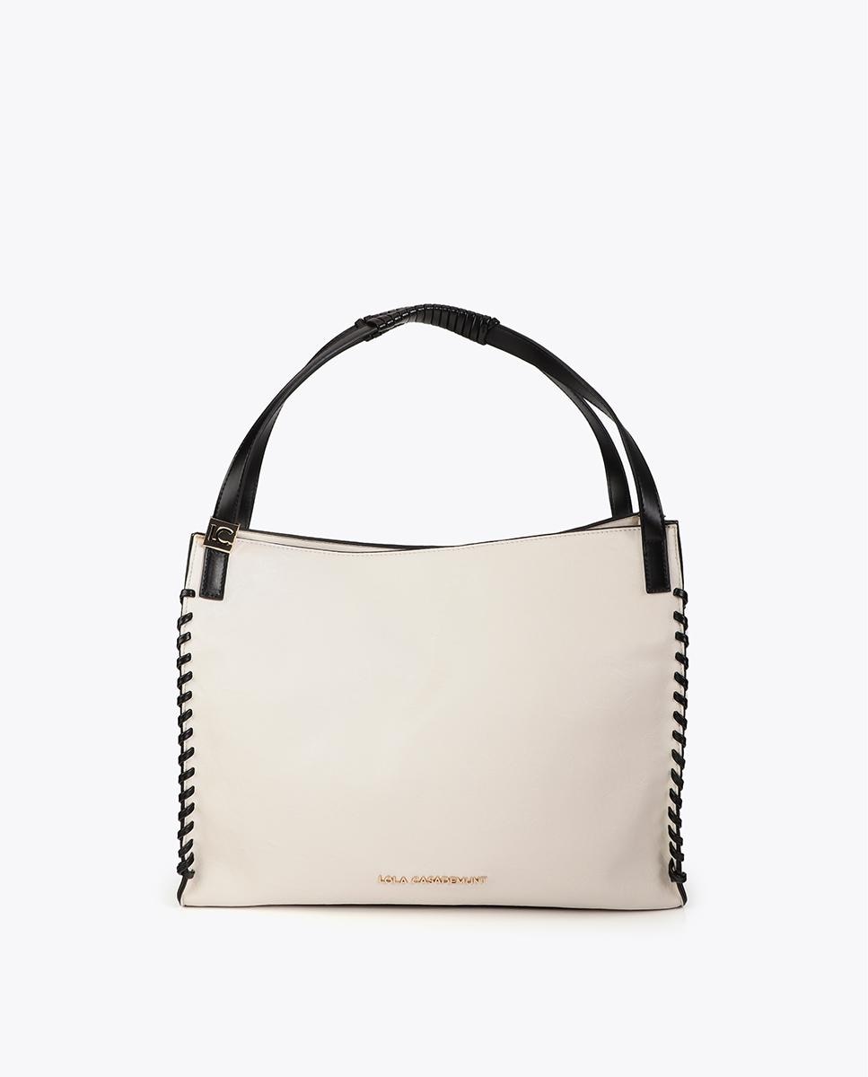 Shopper con detalle trenzado a contraste - Lola Casademunt - Crudo Crudo-1
