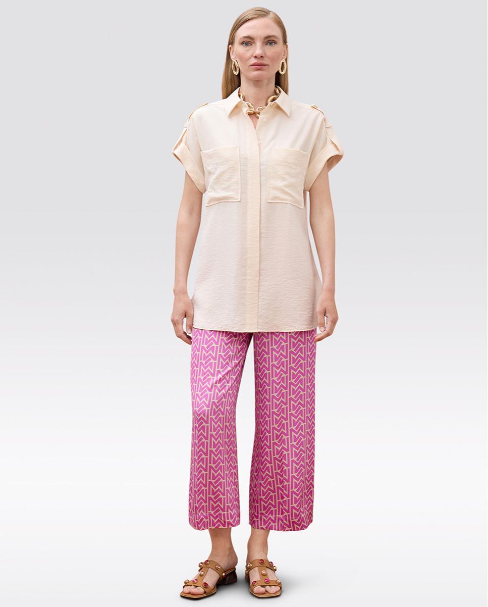 Camisa de mujer de manga caída con bolsillos - Lola Casademunt - Crudo Crudo-3