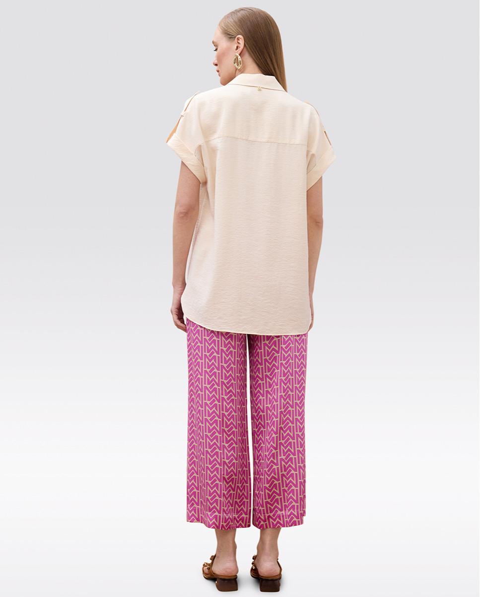 Camisa de mujer de manga caída con bolsillos - Lola Casademunt - Crudo Crudo-4