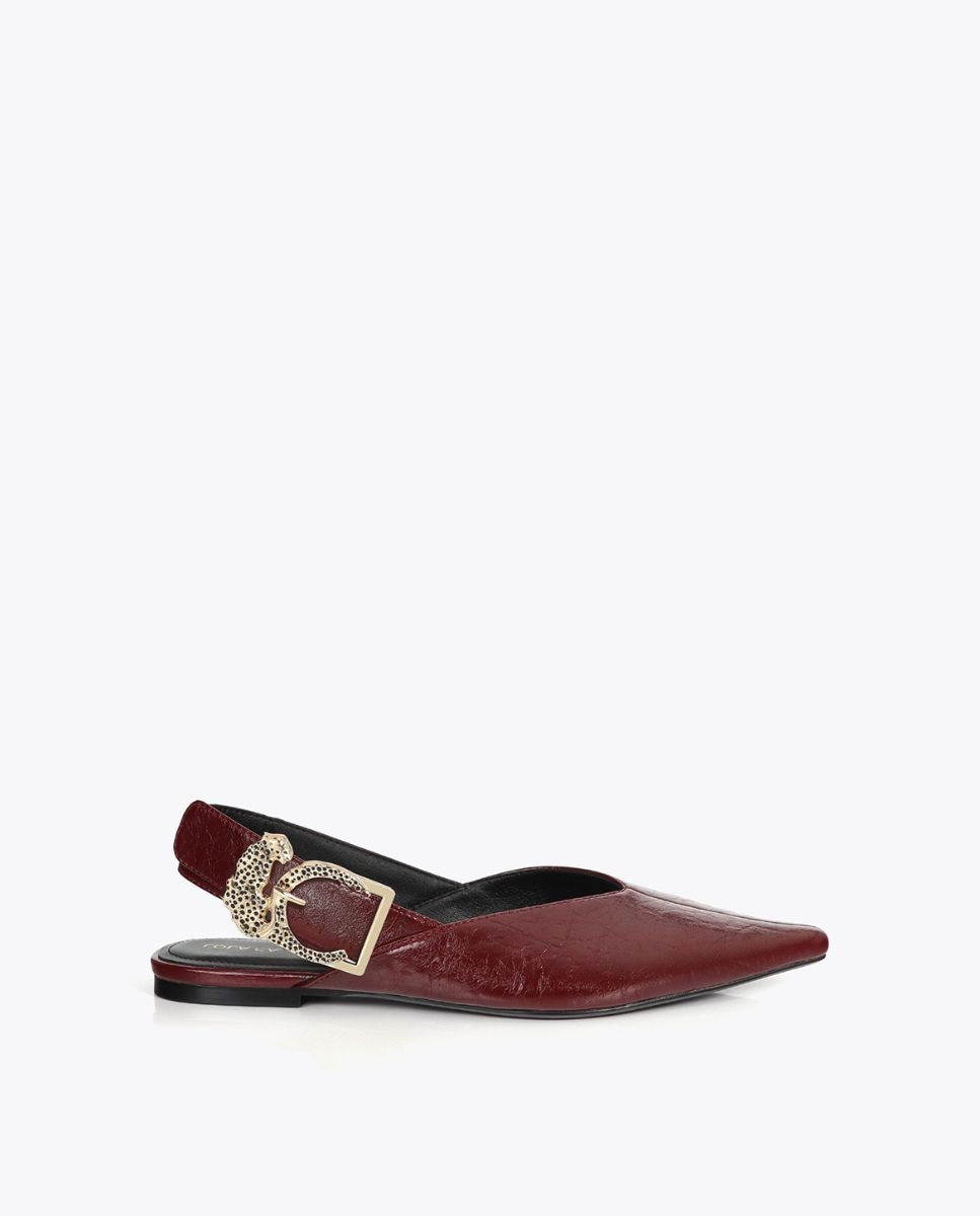 Mules planos de mujer hebilla leopardo - Lola Casademunt - Burdeos Burdeos-1