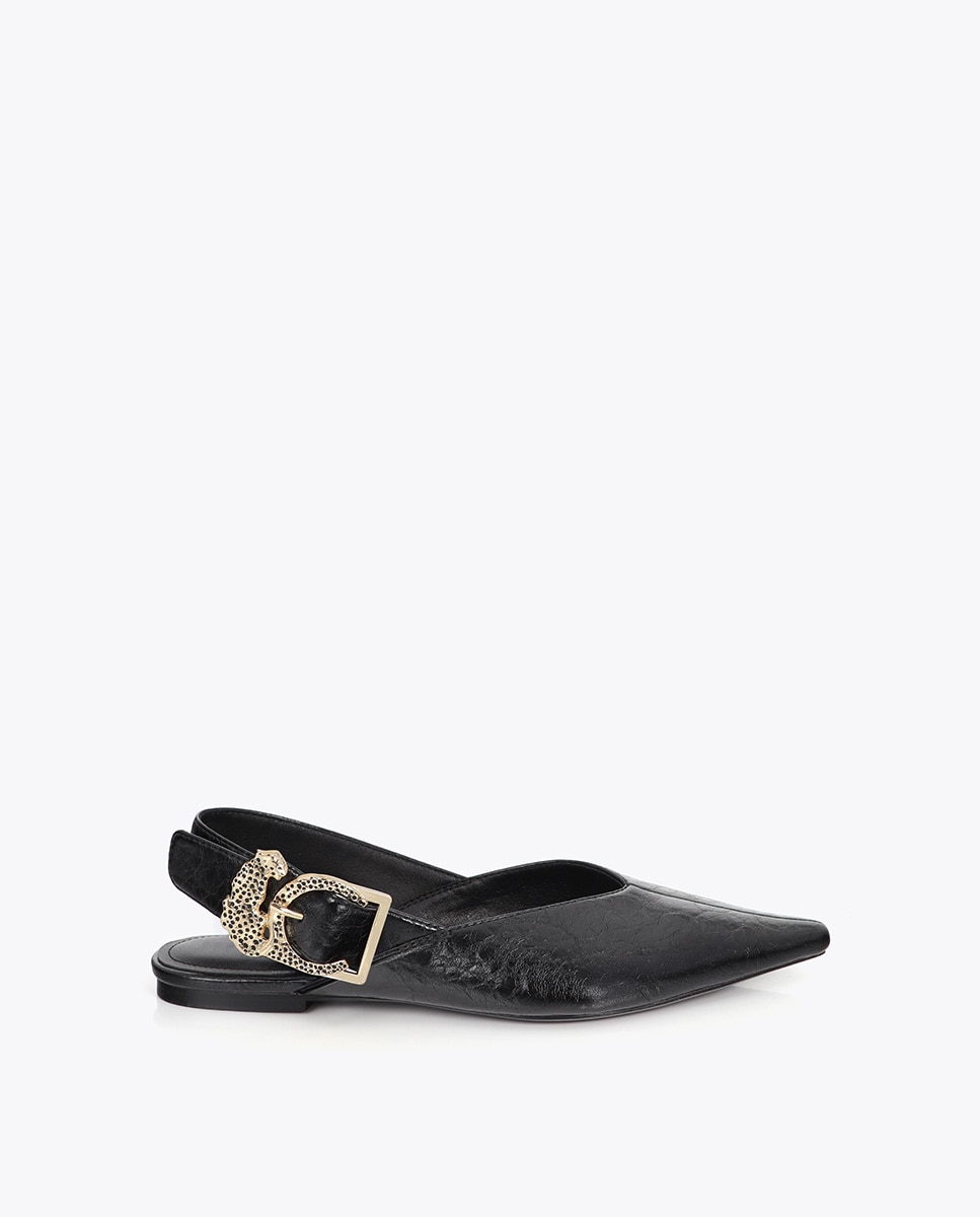 Mules planos de mujer hebilla leopardo - Lola Casademunt - Negro Negro-1