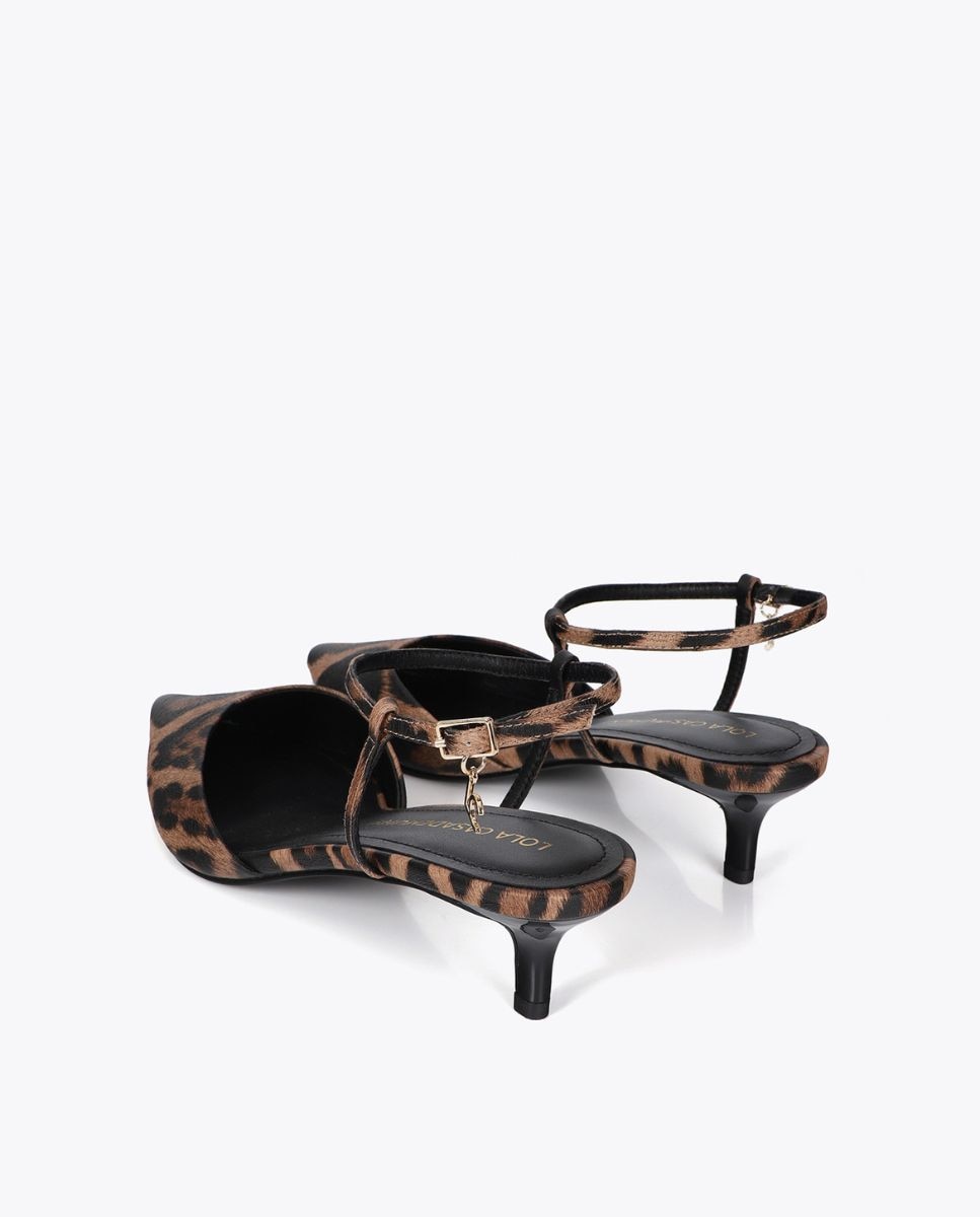 Zapatos de salón de mujer destalonados en estampado animal print - Lola Casademunt - Marrón Marrón-3
