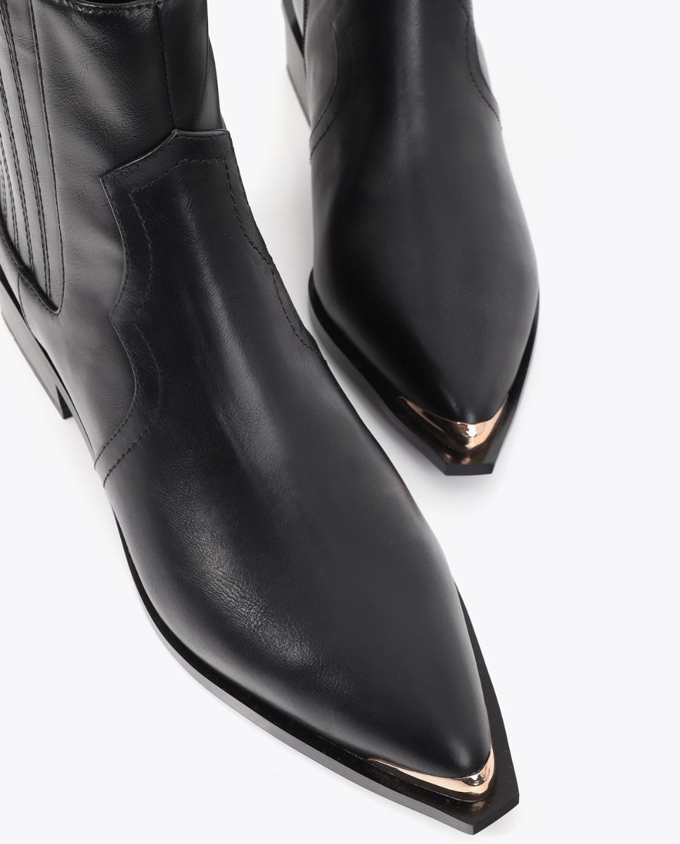 Botines cowboy de mujer con tachas y pulsera metálica - Lola Casademunt - Negro Negro-5