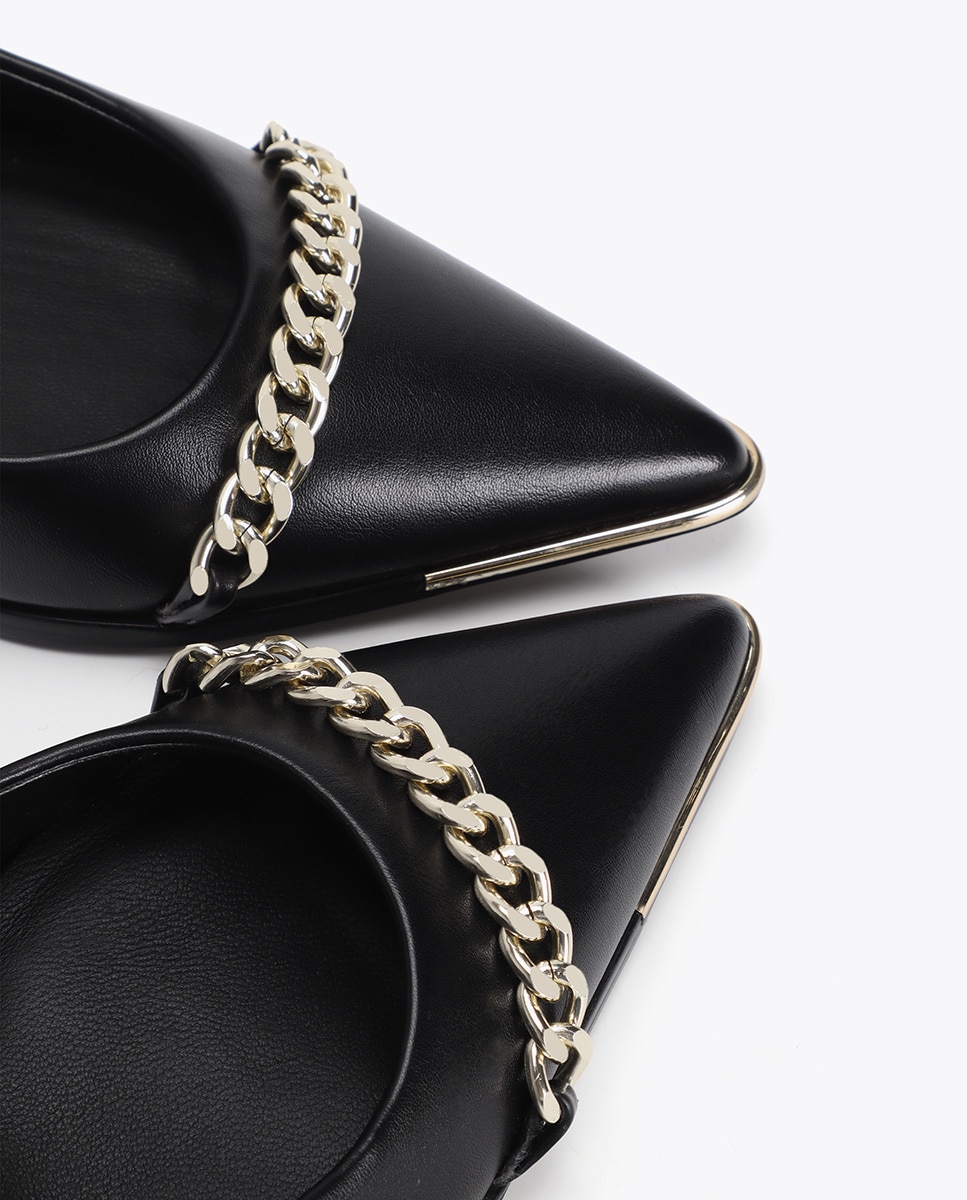 Zapatos de salón de mujer con personalizado y detalle de cadena - Lola Casademunt - Negro Negro-4