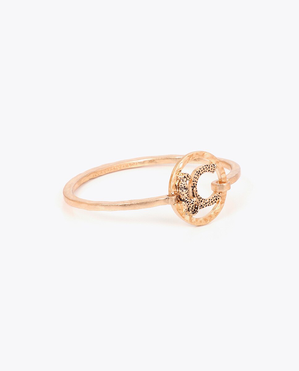 Pulsera rígida con logo lc animal - Lola Casademunt - Oro Oro-2