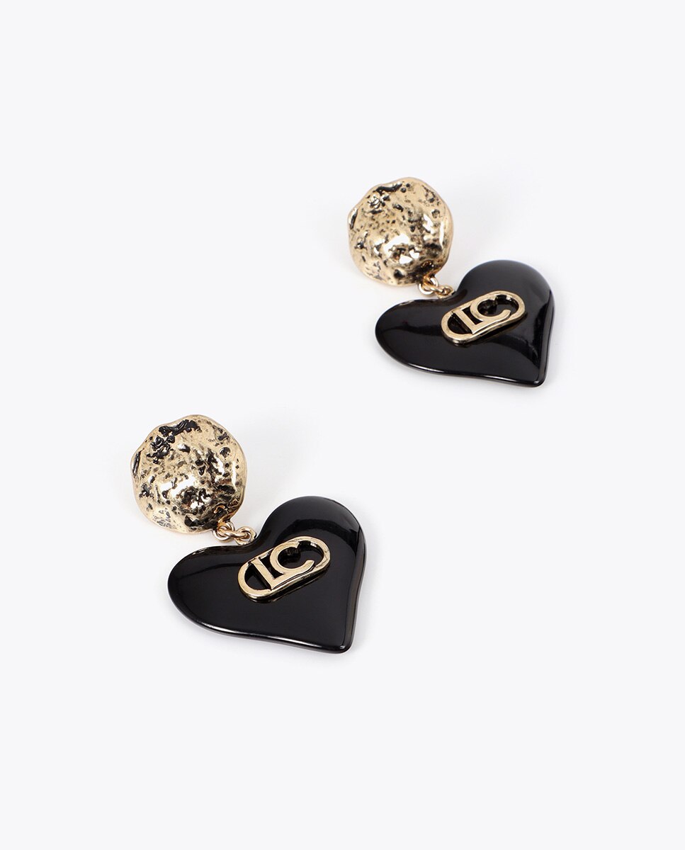 Pendientes combinados corazón personalizado - Lola Casademunt - Negro Negro-2