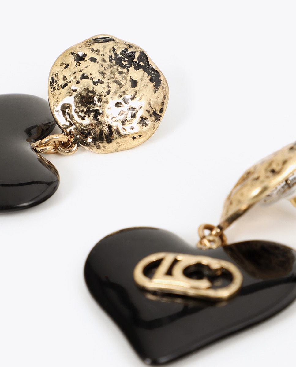 Pendientes combinados corazón personalizado - Lola Casademunt - Negro Negro-5