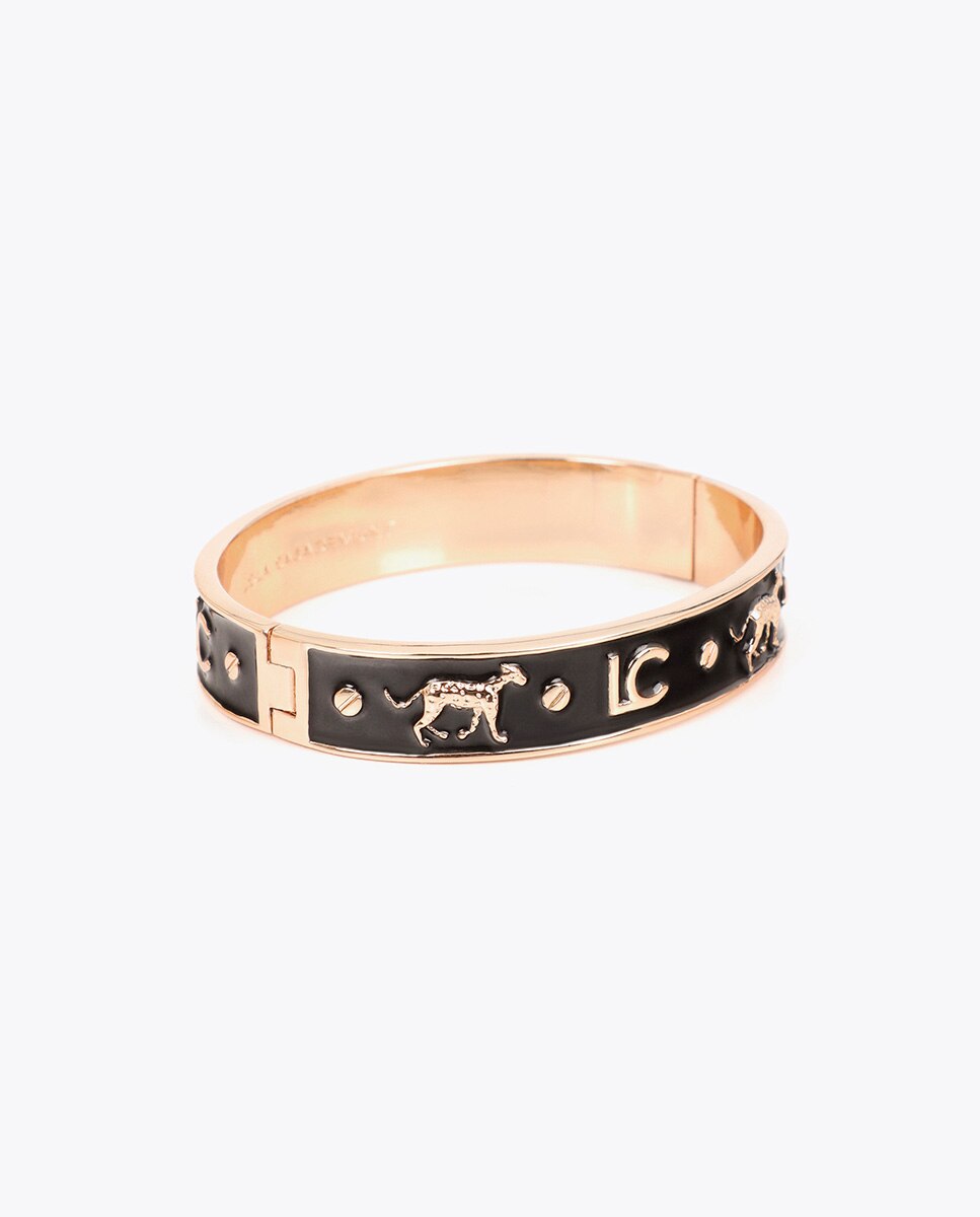 Pulsera rígida lacado personalizado - Lola Casademunt - Negro Negro-2
