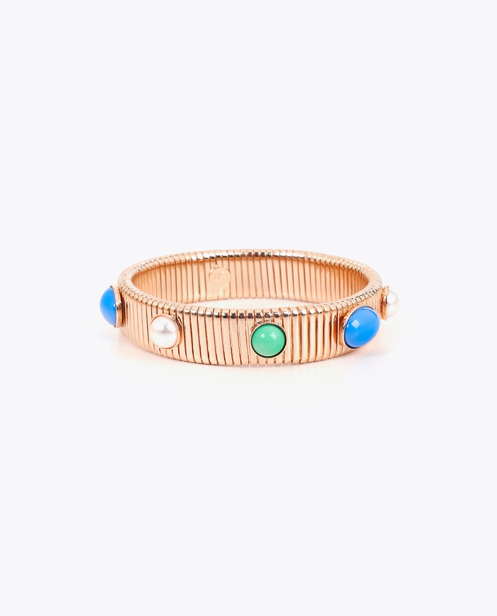 Pulseras textura relieve con incrustaciones - Lola Casademunt - Multicolor Multicolor-2