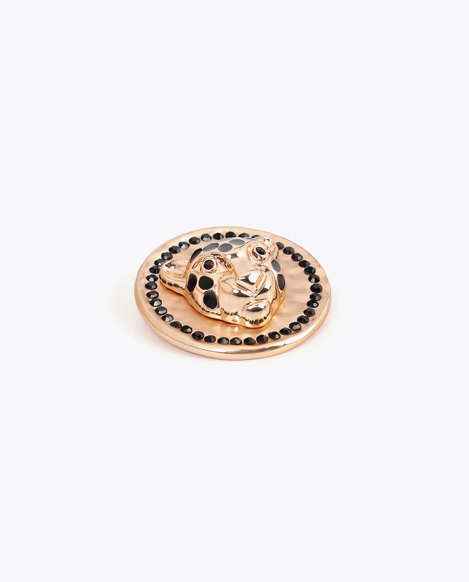 Imagen 2 de Broche medallón cabeza leopardo - Lola Casademunt - Oro Oro