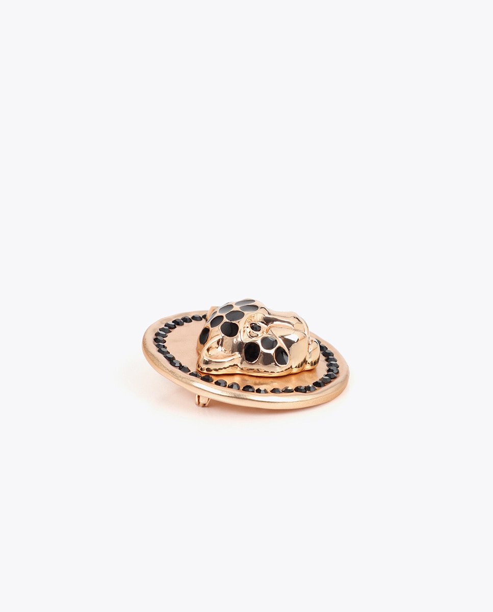 Imagen 3 de Broche medallón cabeza leopardo - Lola Casademunt - Oro Oro