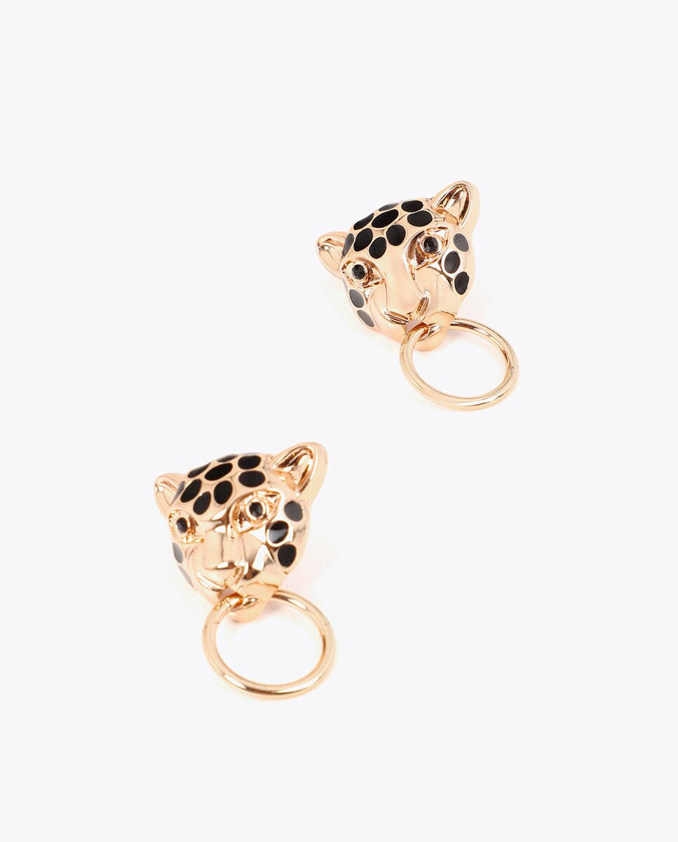 Pendientes leopardo con aro - Lola Casademunt - Oro Oro-2
