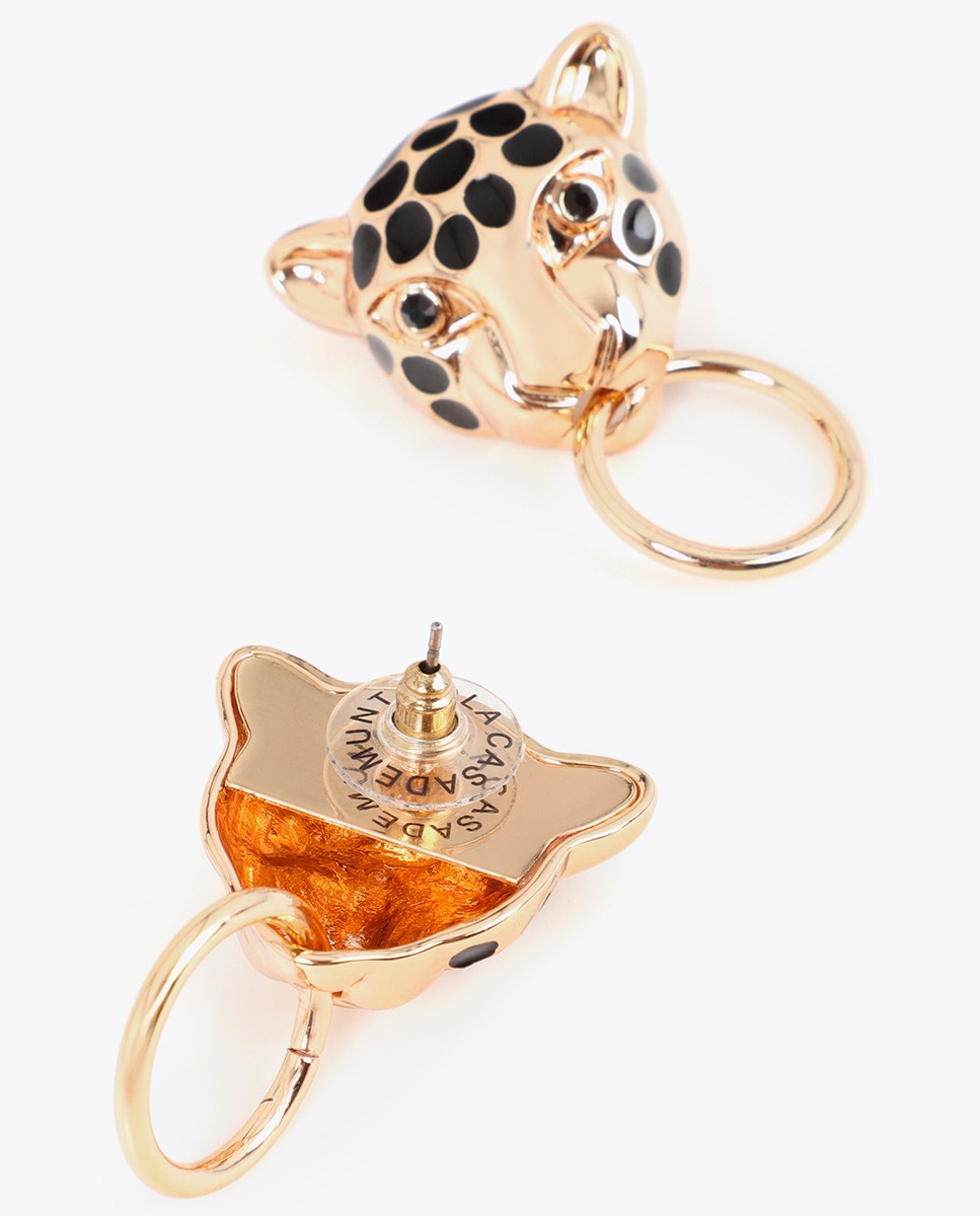 Pendientes leopardo con aro - Lola Casademunt - Oro Oro-3