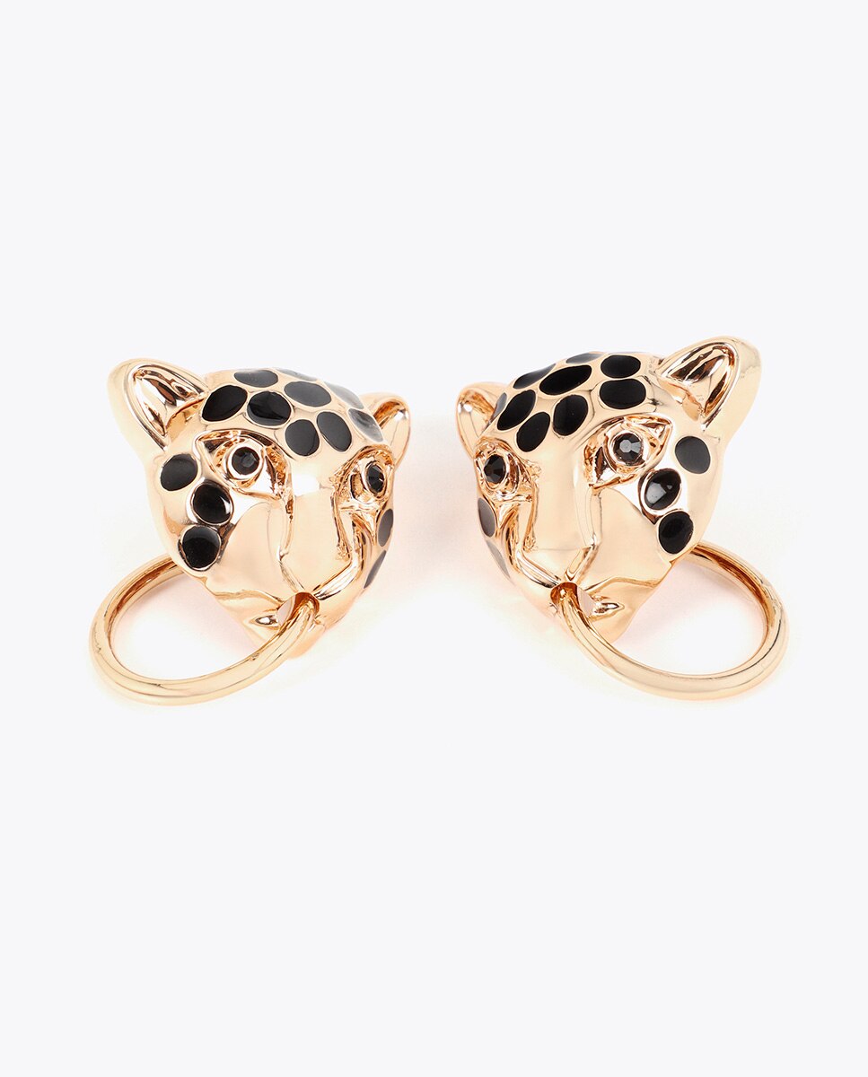 Pendientes leopardo con aro - Lola Casademunt - Oro Oro-4