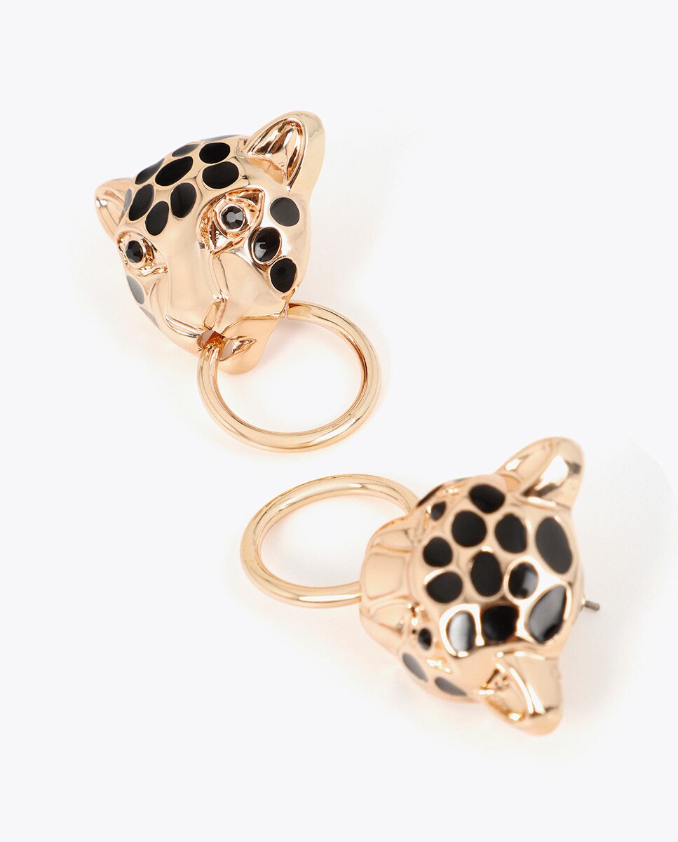 Pendientes leopardo con aro - Lola Casademunt - Oro Oro-5