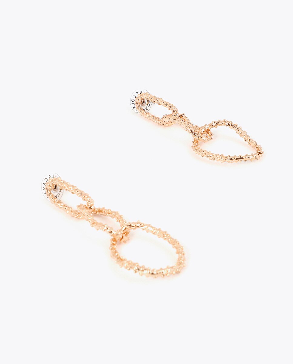 Pendientes multicadena textura - Lola Casademunt - Oro Oro-2