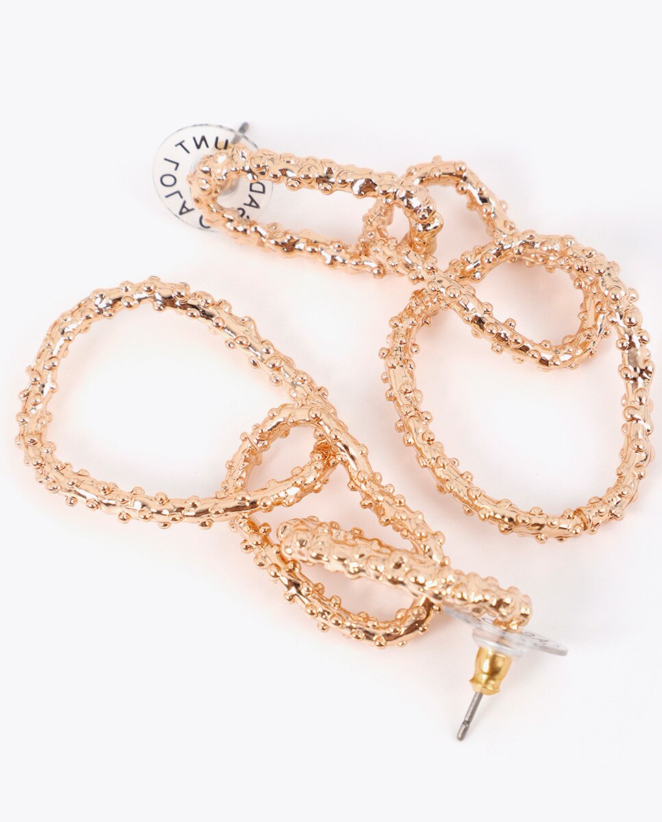 Pendientes multicadena textura - Lola Casademunt - Oro Oro-4