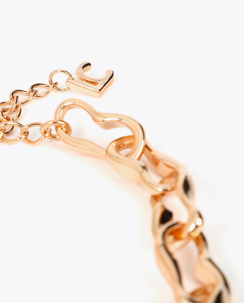 Collar medallón pieza resina marmolada - Lola Casademunt - Oro Oro-4