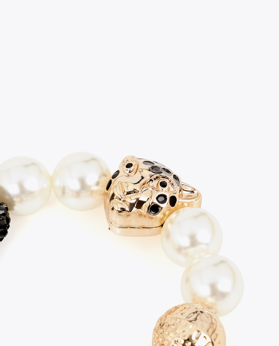 Pulsera perlas y charms - Lola Casademunt - Blanco Blanco-3