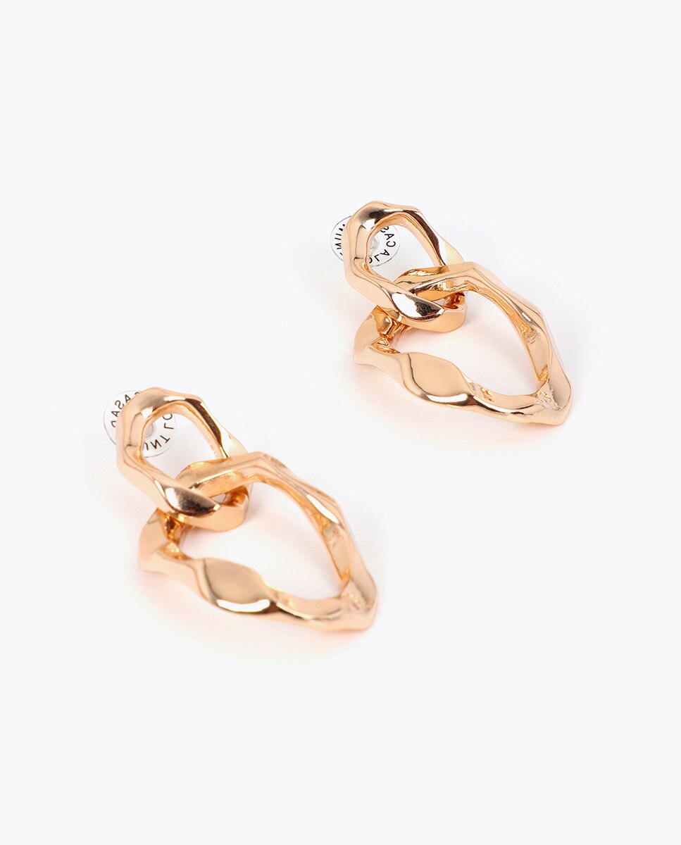 Pendientes doble arandela con textura - Lola Casademunt - Oro Oro-2