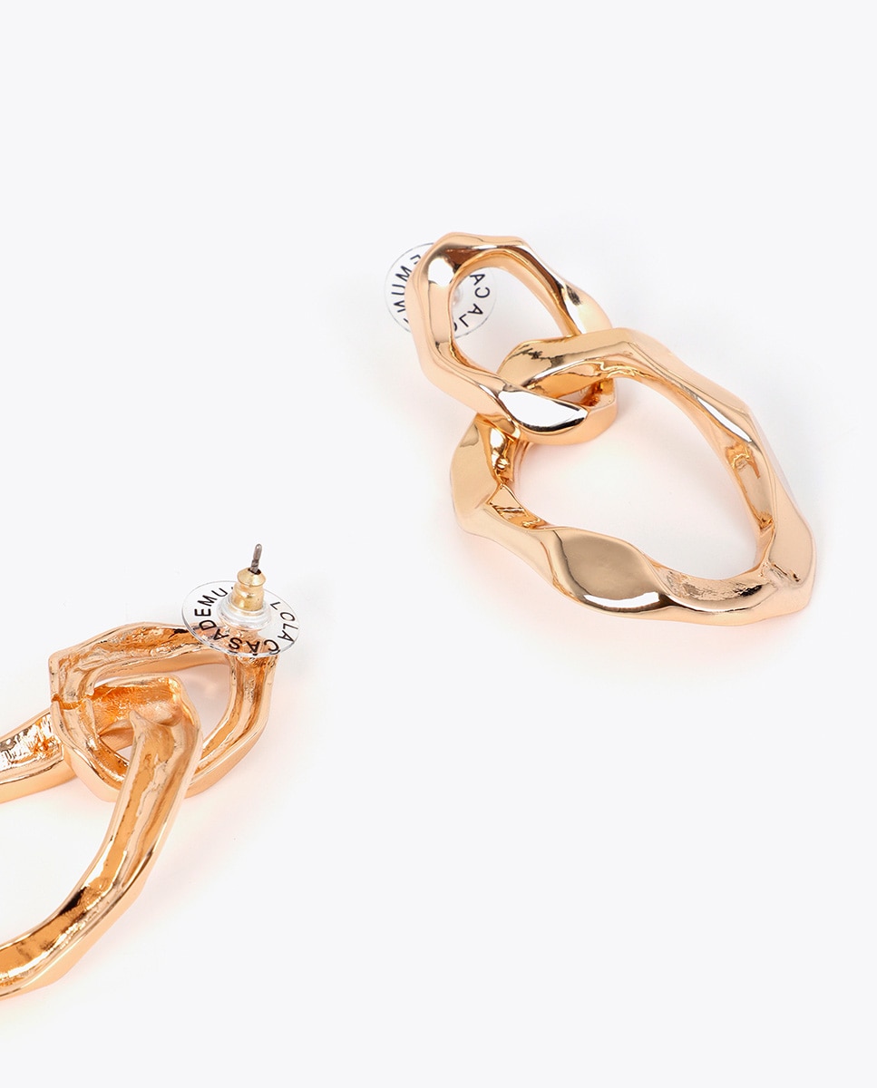Pendientes doble arandela con textura - Lola Casademunt - Oro Oro-3