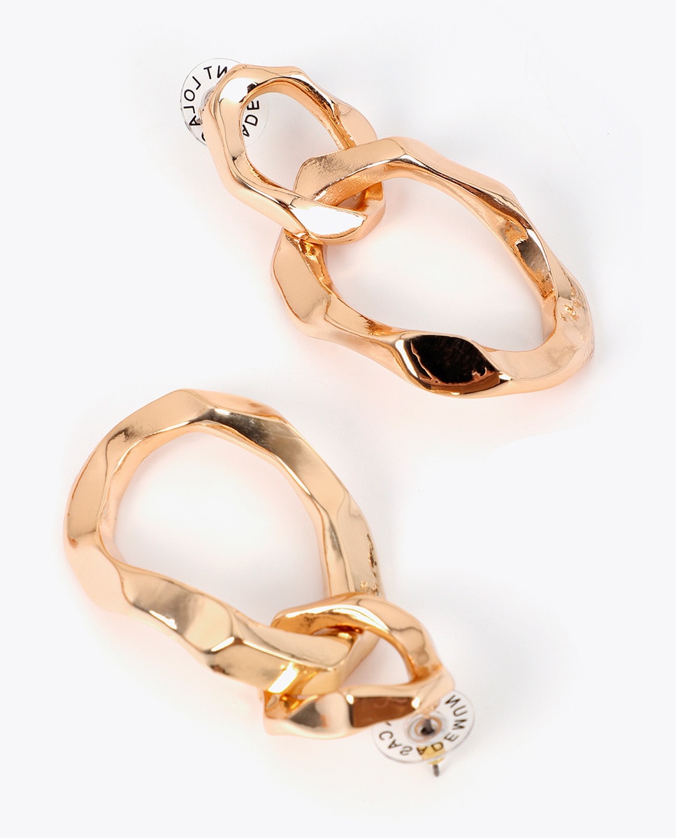 Pendientes doble arandela con textura - Lola Casademunt - Oro Oro-4