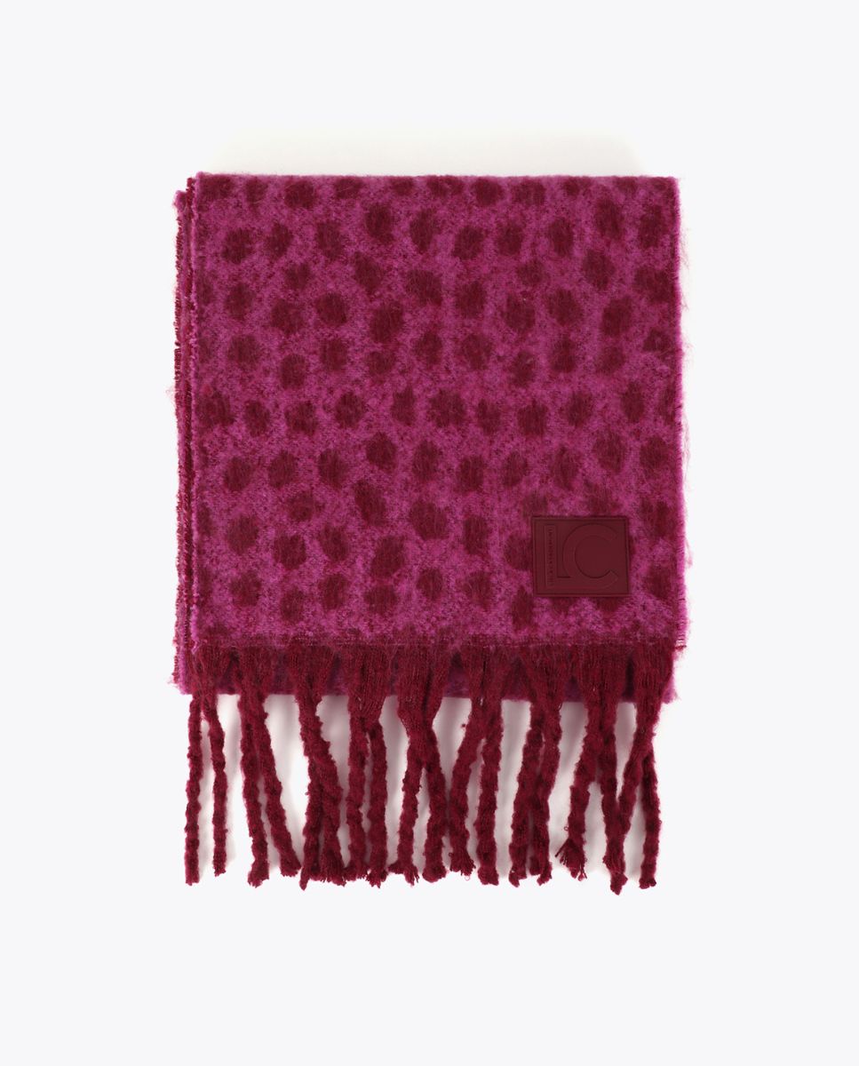 Imagen 4 de Bufanda reversible estampada en mancha animal print - Lola Casademunt - Magenta claro Magenta claro