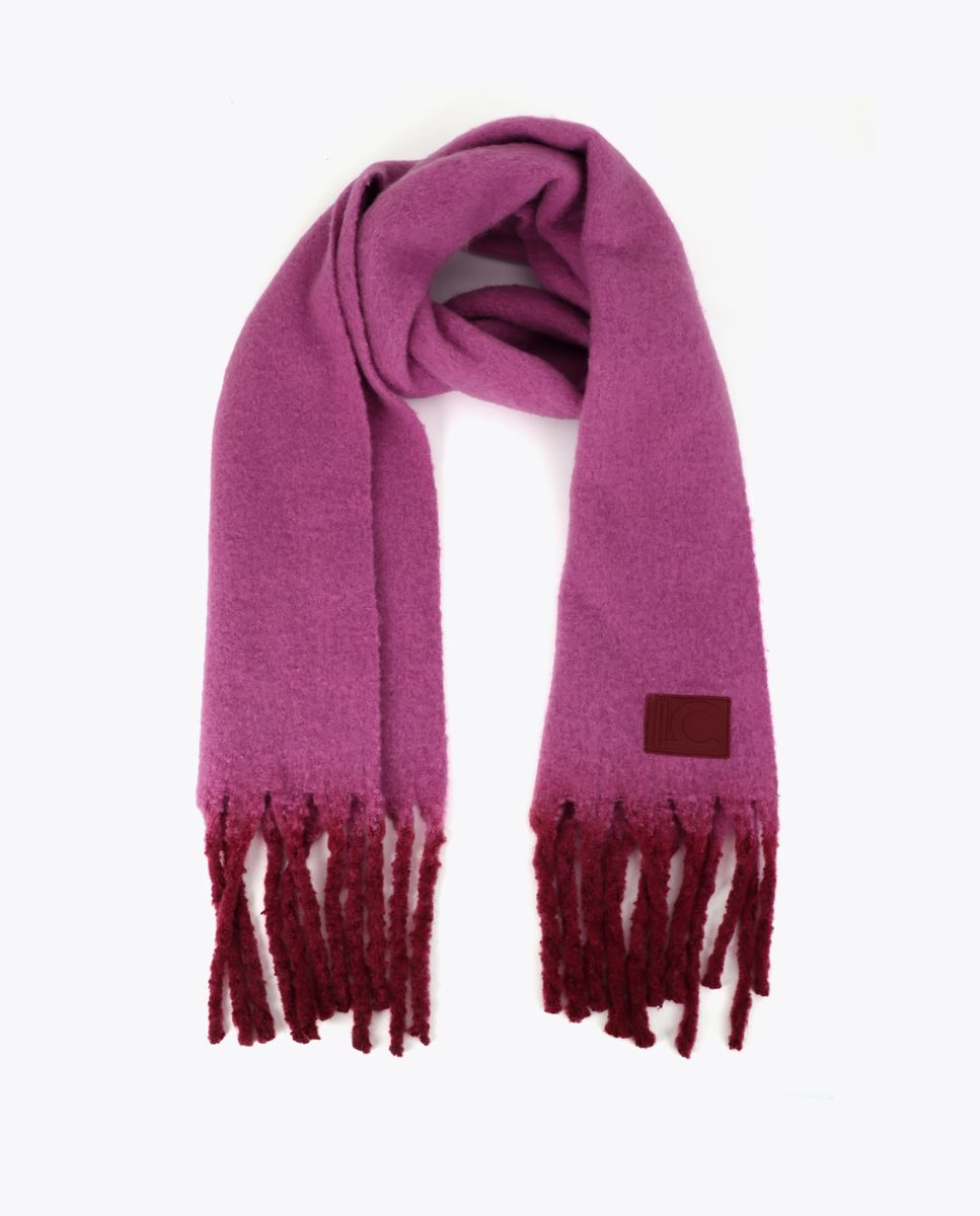 Bufanda básica con detalle flecos degradados - Lola Casademunt - Magenta claro Magenta claro-1