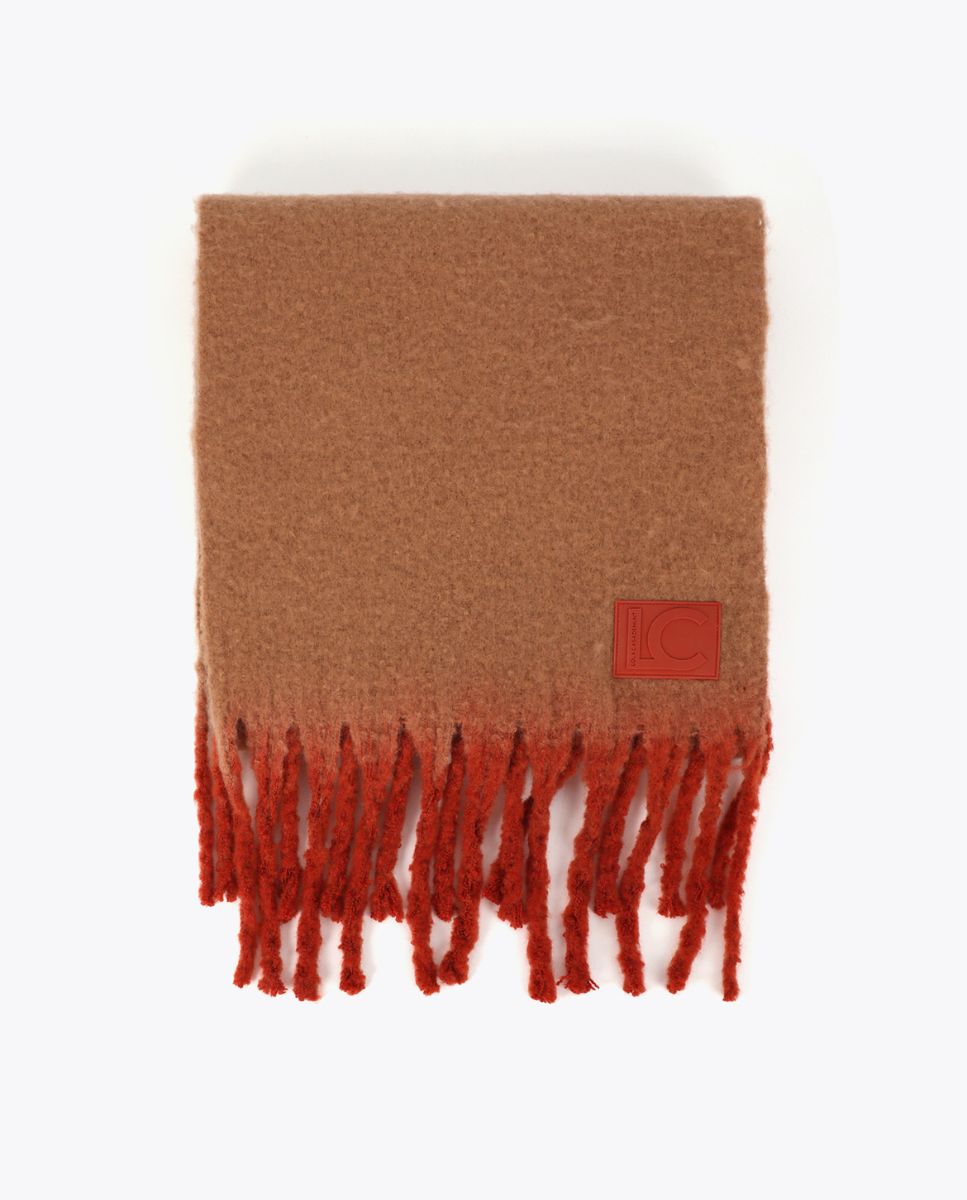 Bufanda básica con detalle flecos degradados - Lola Casademunt - Marrón claro Marrón claro-3