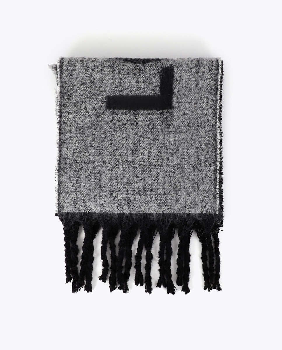 Bufanda reversible con logotipo - Lola Casademunt - Negro Negro-3