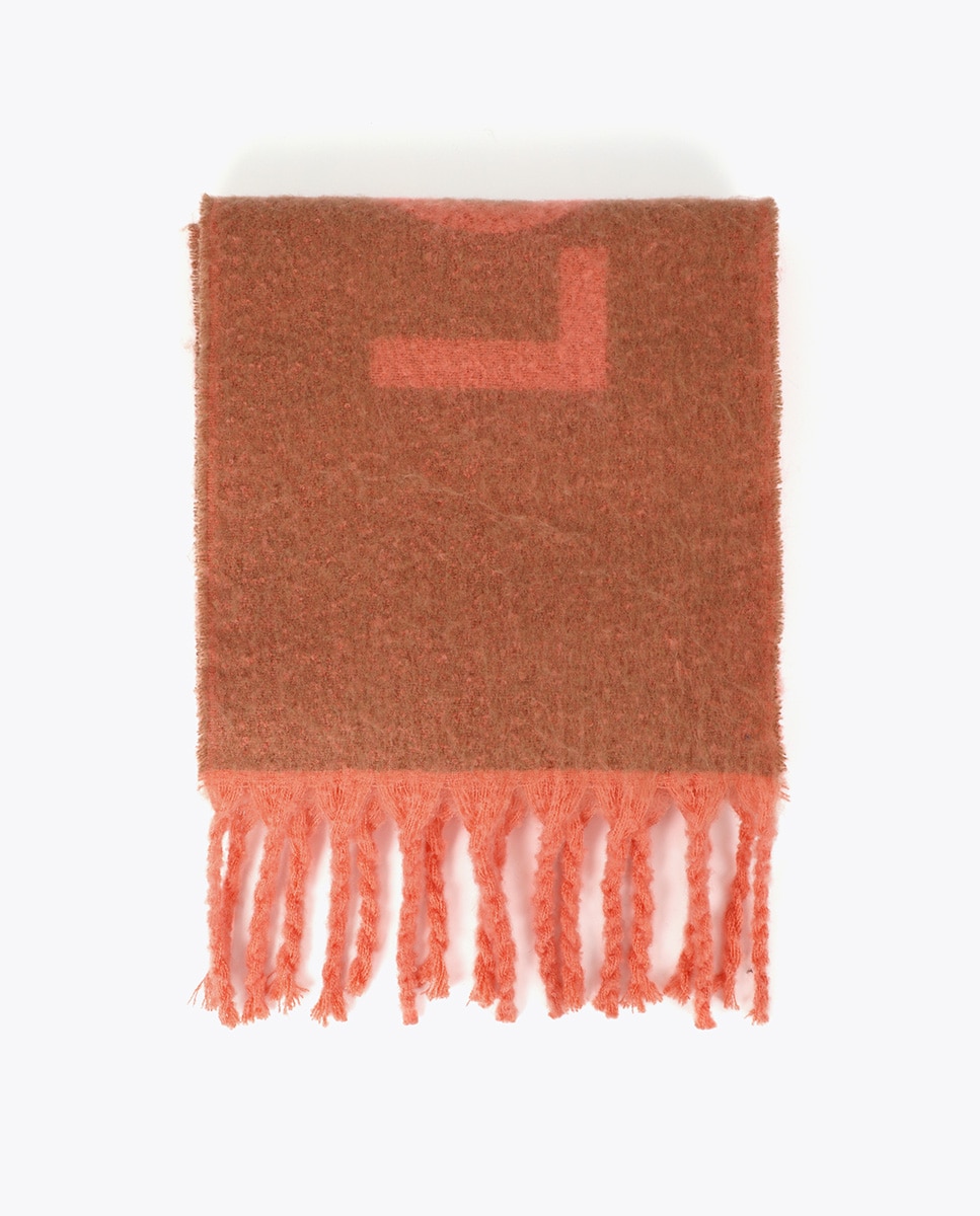 Imagen 3 de Bufanda reversible con logotipo - Lola Casademunt - Marrón claro Marrón claro