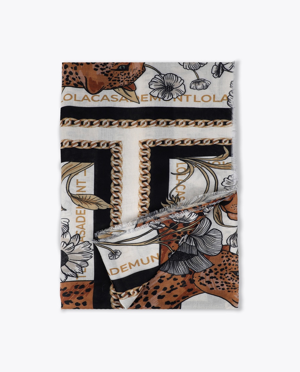 Imagen 1 de Fular de estampado de tigre - Lola Casademunt - Multicolor Multicolor