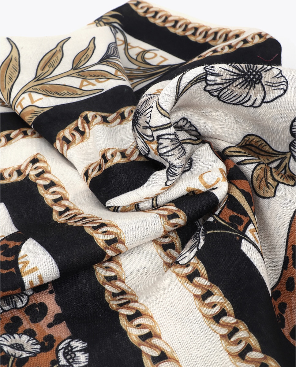 Imagen 2 de Fular de estampado de tigre - Lola Casademunt - Multicolor Multicolor
