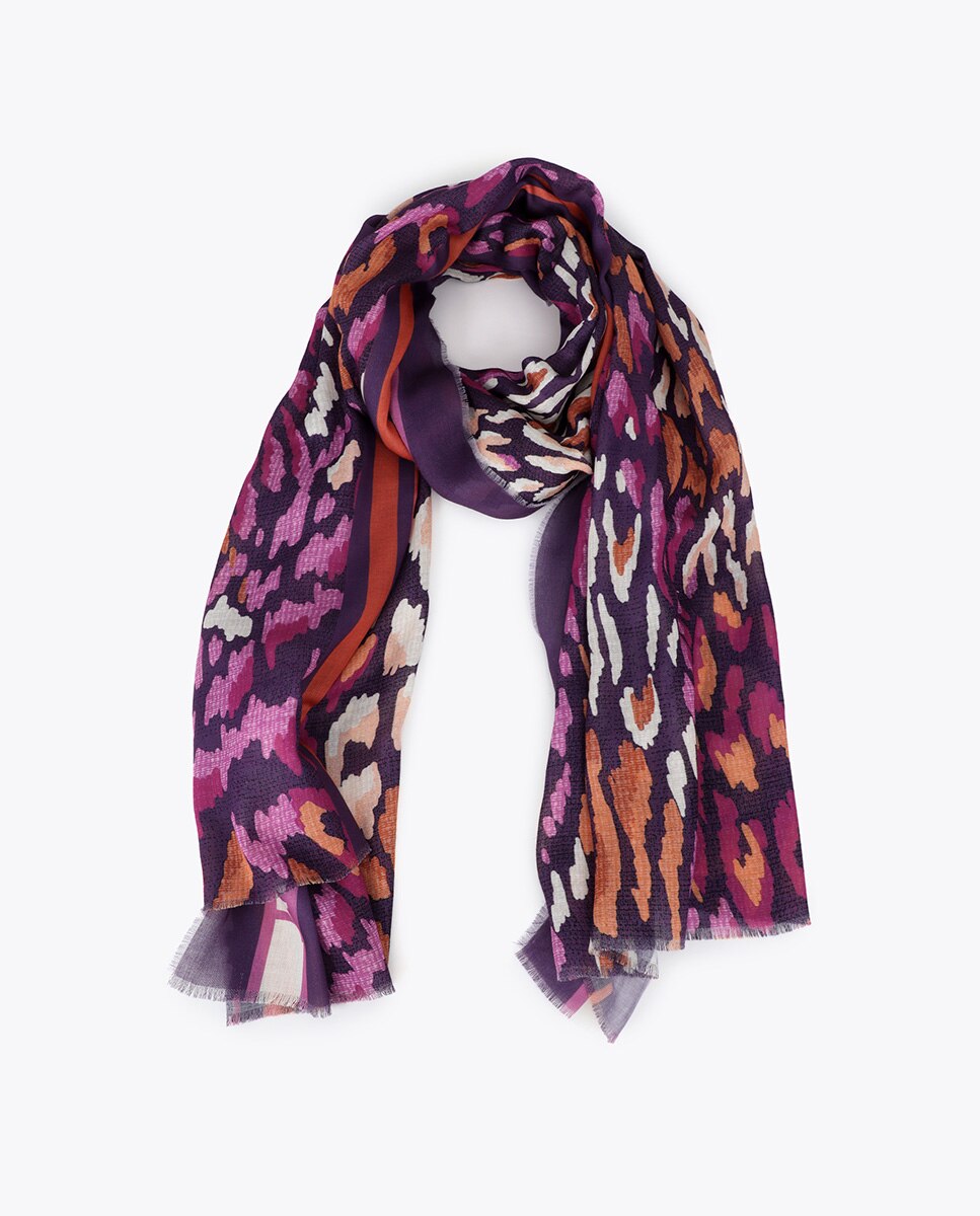 Fular motivo floral 100x200cm - Lola Casademunt - Multicolor Multicolor-3