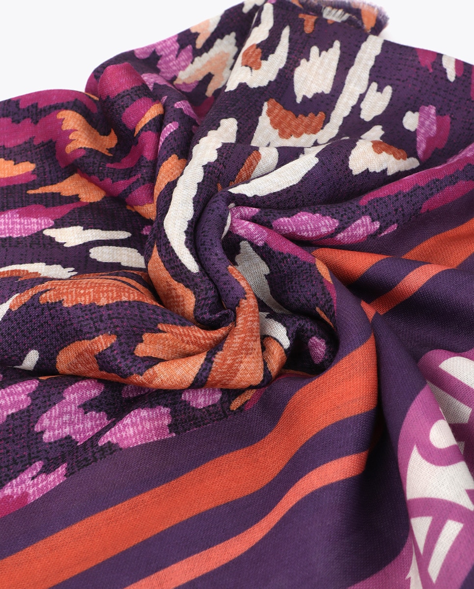 Fular motivo floral 100x200cm - Lola Casademunt - Multicolor Multicolor-2