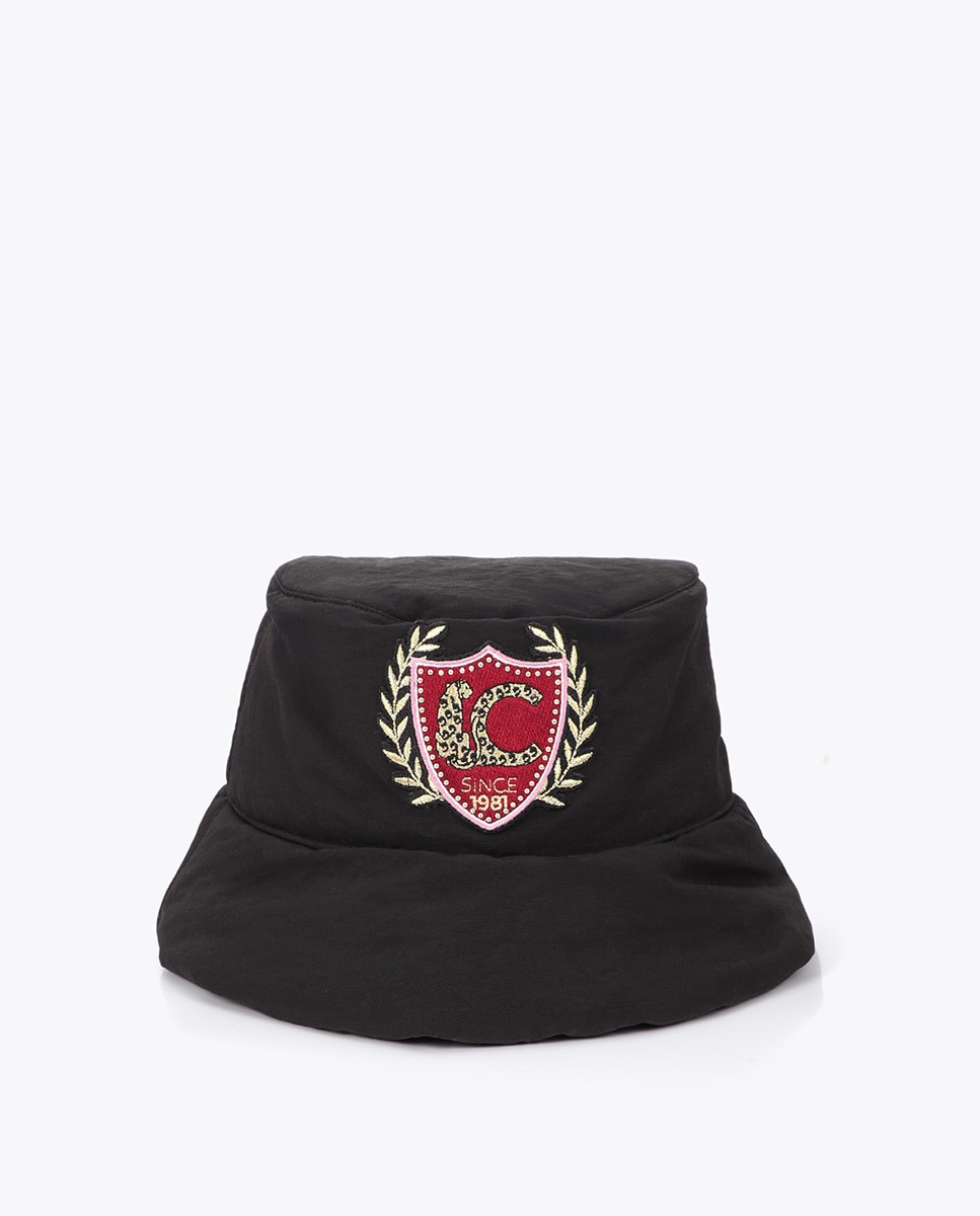 Sombrero tipo bucket acolchado en nylon con parches - Lola Casademunt - Negro Negro-1