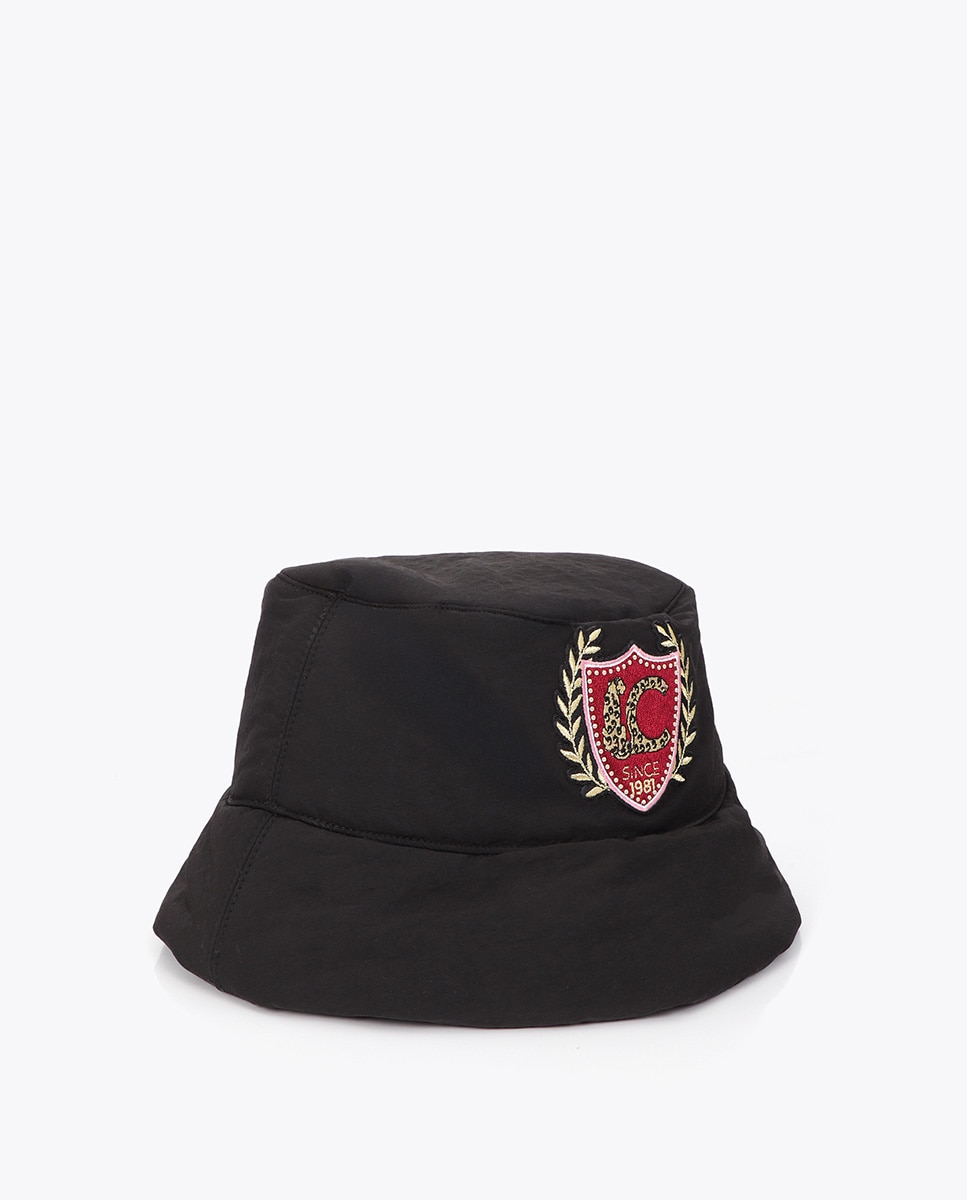 Sombrero tipo bucket acolchado en nylon con parches - Lola Casademunt - Negro Negro-3
