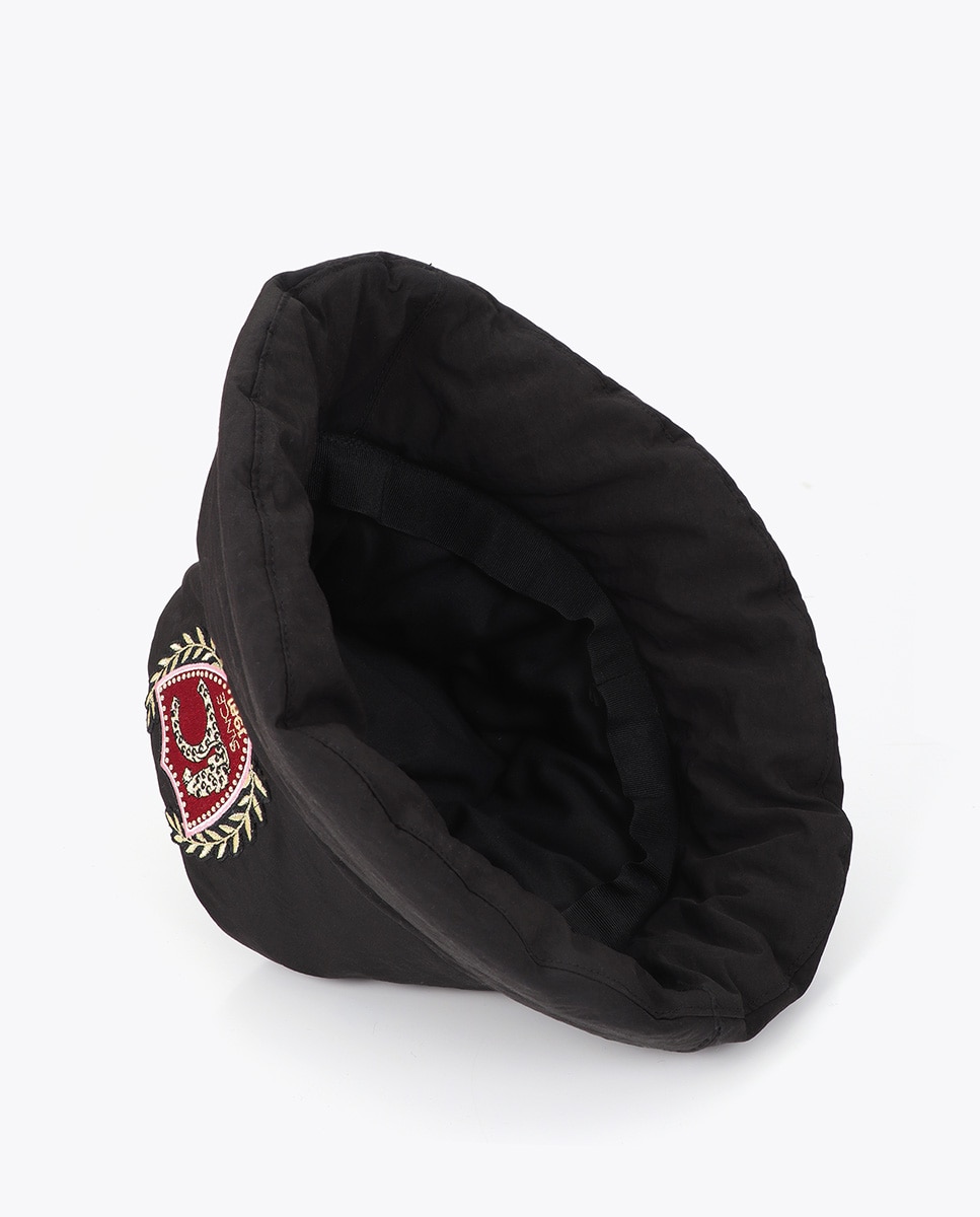 Sombrero tipo bucket acolchado en nylon con parches - Lola Casademunt - Negro Negro-2