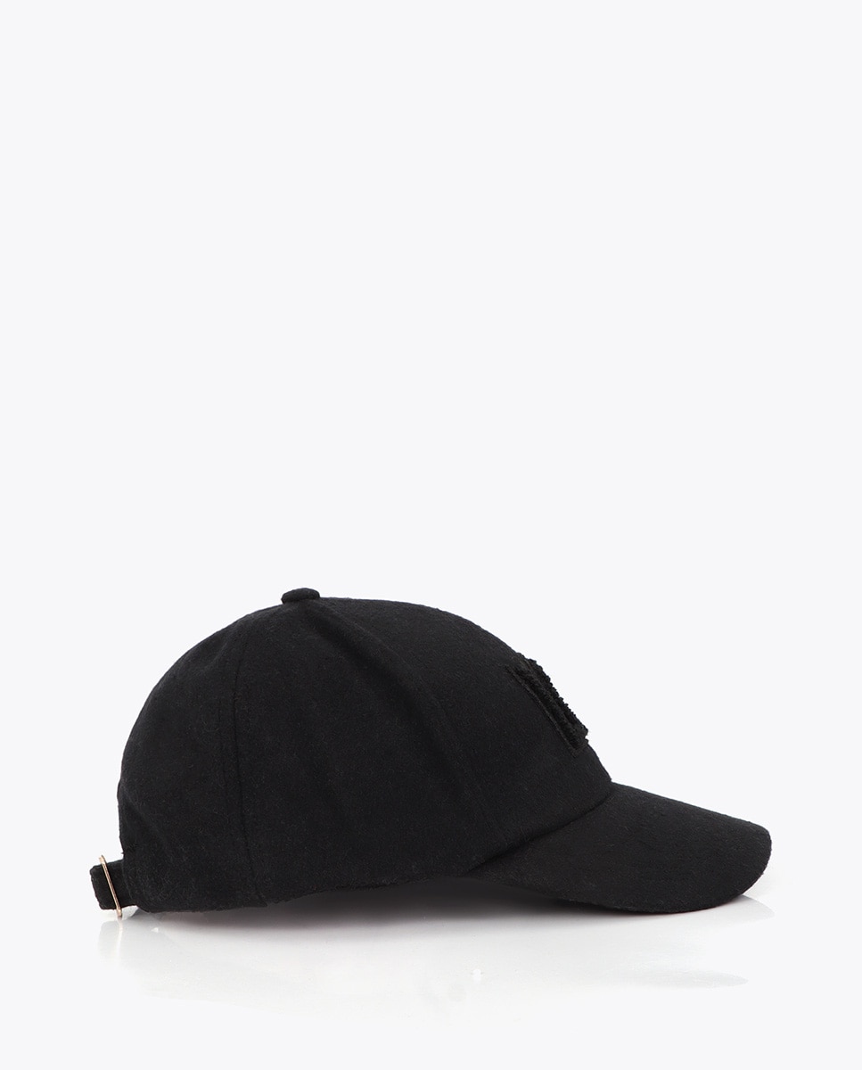 Gorra en tejido tipo gros grain con parche logotipo - Lola Casademunt - Negro Negro-3